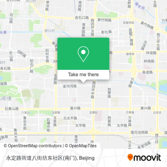 永定路街道八街坊东社区(南门) map