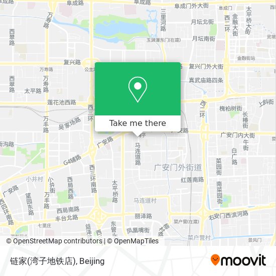 链家(湾子地铁店) map