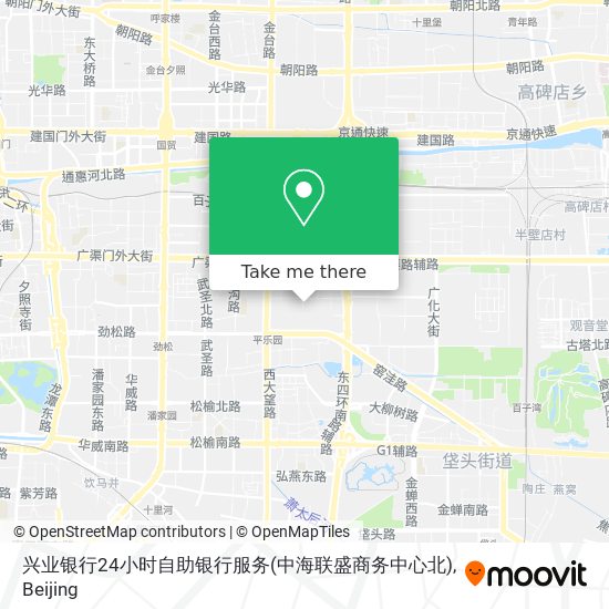 兴业银行24小时自助银行服务(中海联盛商务中心北) map