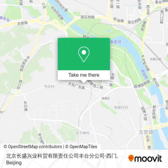 北京长盛兴业科贸有限责任公司丰台分公司-西门 map