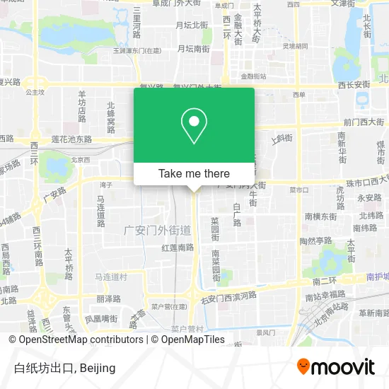 白纸坊出口 map
