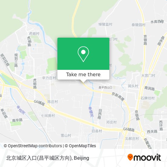 北京城区入口(昌平城区方向) map
