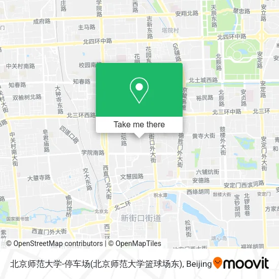 北京师范大学-停车场(北京师范大学篮球场东) map