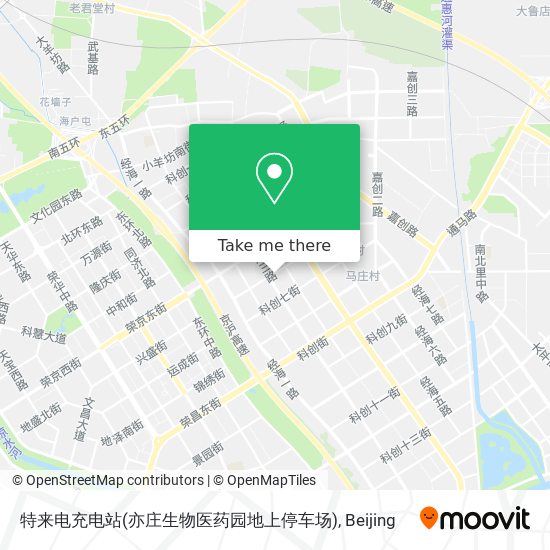 特来电充电站(亦庄生物医药园地上停车场) map