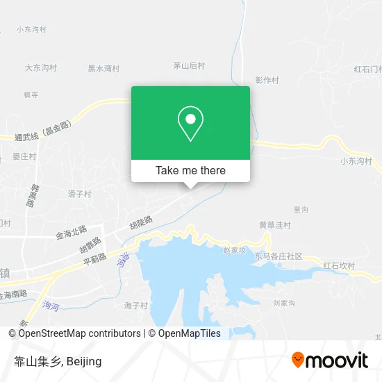 靠山集乡 map