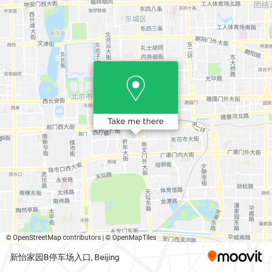 新怡家园B停车场入口 map