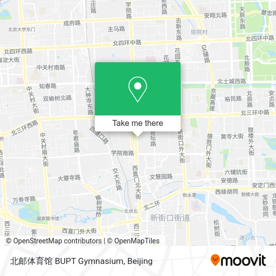 北邮体育馆 BUPT Gymnasium map