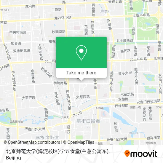 北京师范大学(海淀校区)学五食堂(兰蕙公寓东) map