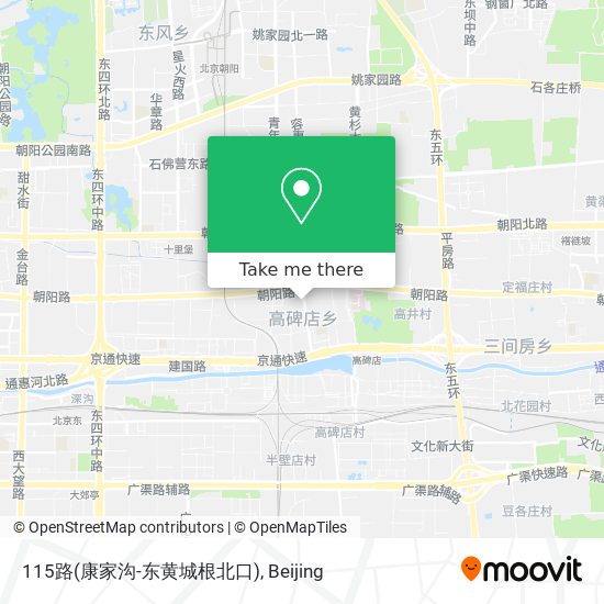 115路(康家沟-东黄城根北口) map