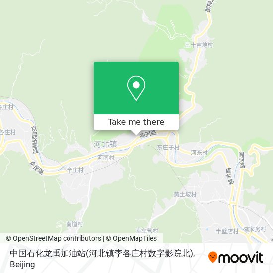 中国石化龙禹加油站(河北镇李各庄村数字影院北) map