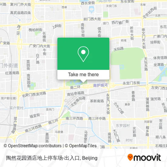 陶然花园酒店地上停车场-出入口 map