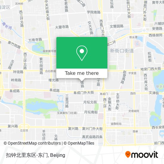 扣钟北里东区-东门 map