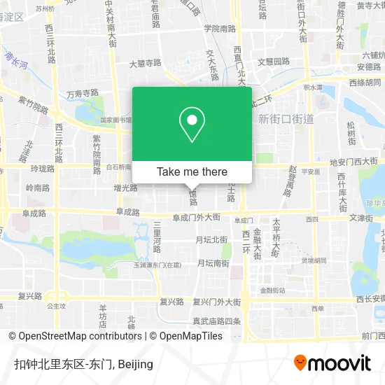 扣钟北里东区-东门 map