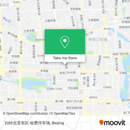 扣钟北里东区-收费停车场 map