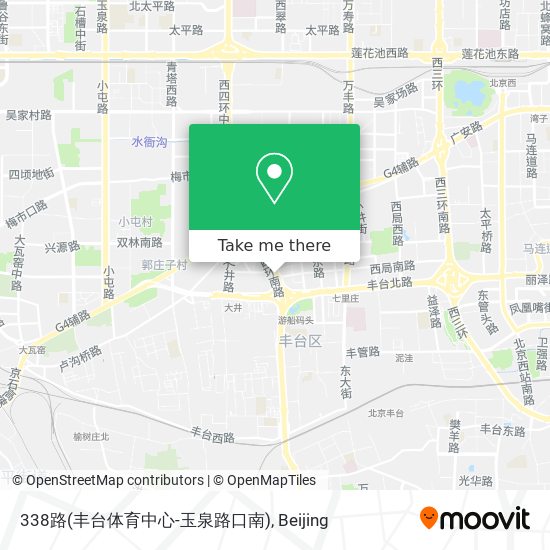 338路(丰台体育中心-玉泉路口南) map