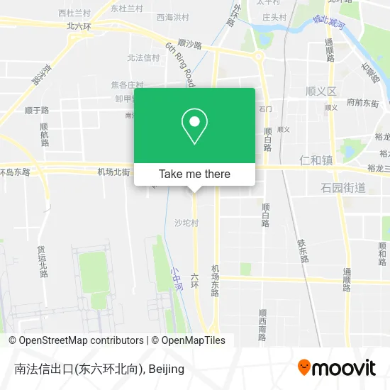 南法信出口(东六环北向) map