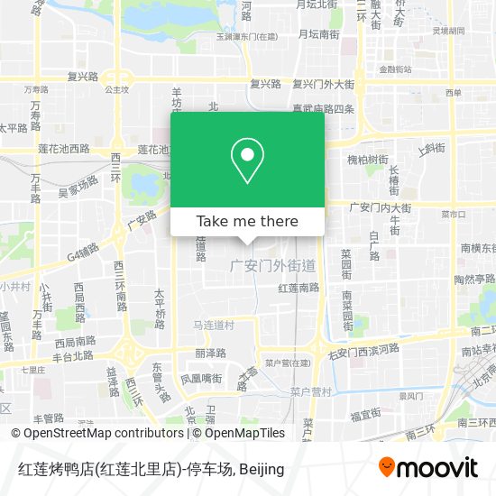 红莲烤鸭店(红莲北里店)-停车场 map