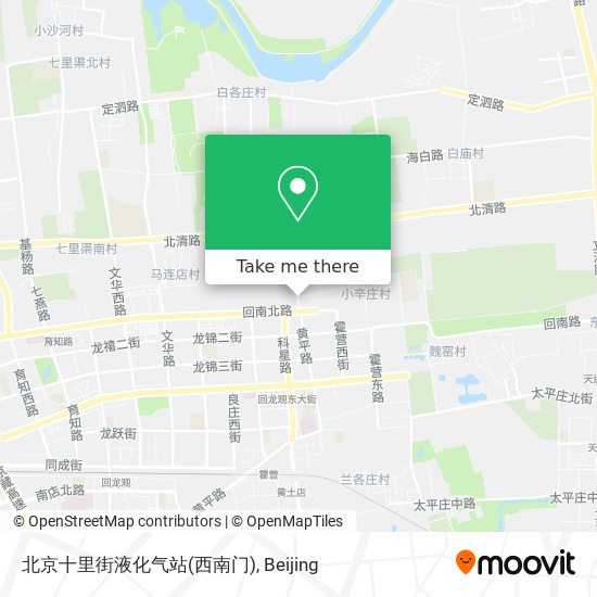 北京十里街液化气站(西南门) map