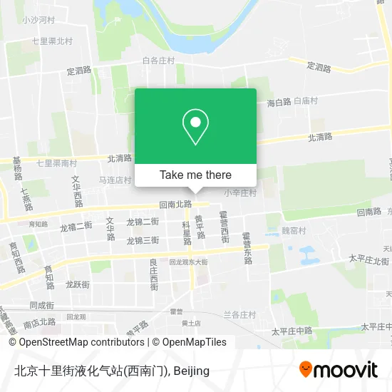 北京十里街液化气站(西南门) map