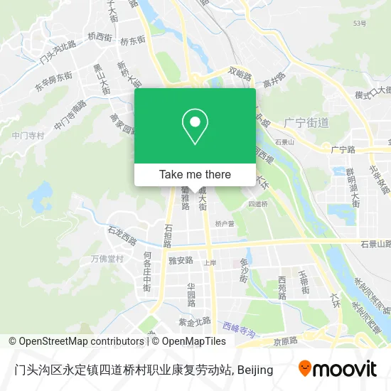 门头沟区永定镇四道桥村职业康复劳动站 map