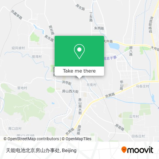 天能电池北京房山办事处 map