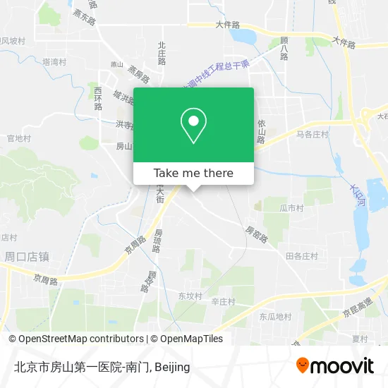 北京市房山第一医院-南门 map