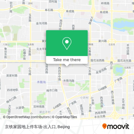 京铁家园地上停车场-出入口 map