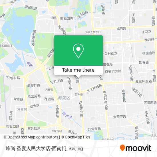峰尚·圣宴人民大学店-西南门 map