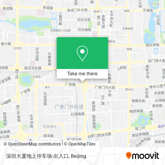 深圳大厦地上停车场-出入口 map