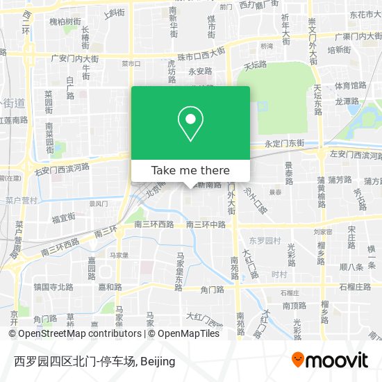 西罗园四区北门-停车场 map