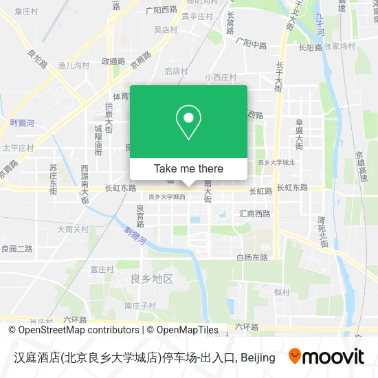 汉庭酒店(北京良乡大学城店)停车场-出入口 map
