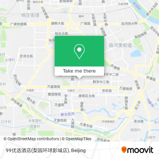 99优选酒店(梨园环球影城店) map