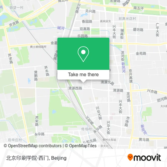 北京印刷学院-西门 map