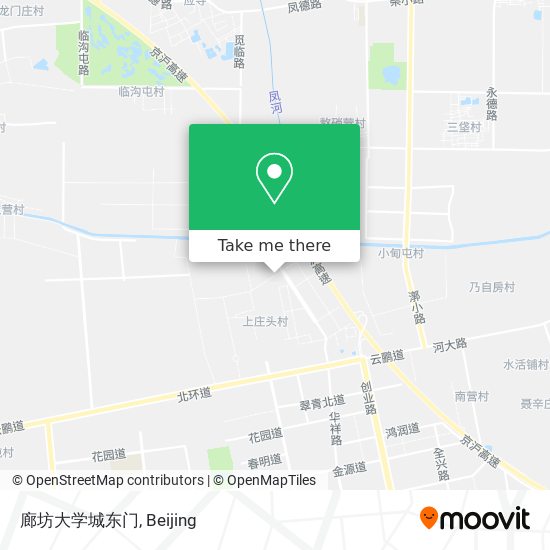 廊坊大学城东门 map