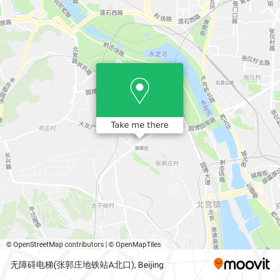 无障碍电梯(张郭庄地铁站A北口) map