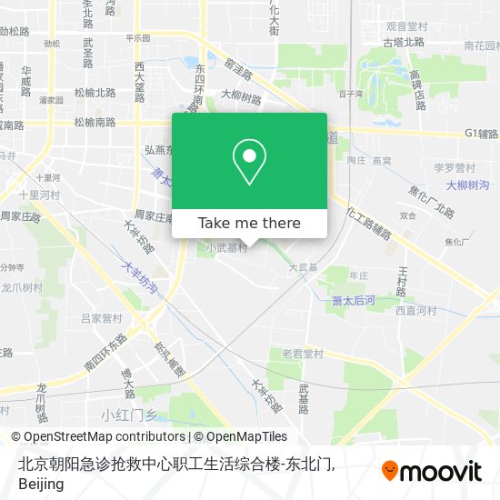 北京朝阳急诊抢救中心职工生活综合楼-东北门 map