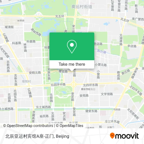 北辰亚运村宾馆A座-正门 map