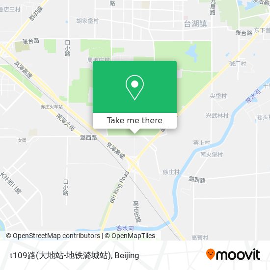 t109路(大地站-地铁潞城站) map