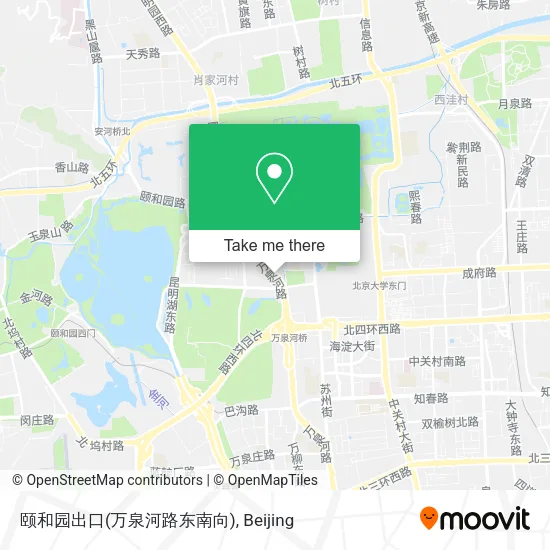 颐和园出口(万泉河路东南向) map