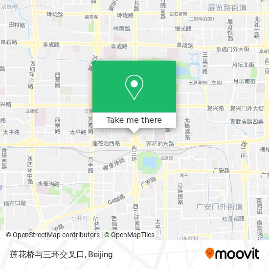 莲花桥与三环交叉口 map