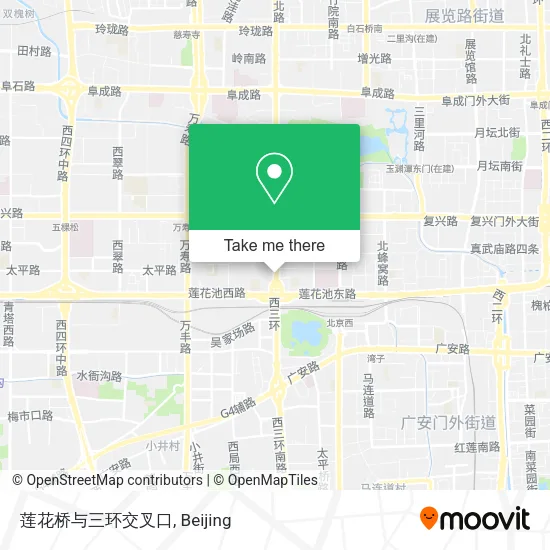 莲花桥与三环交叉口 map