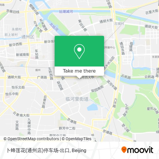 卜蜂莲花(通州店)停车场-出口 map