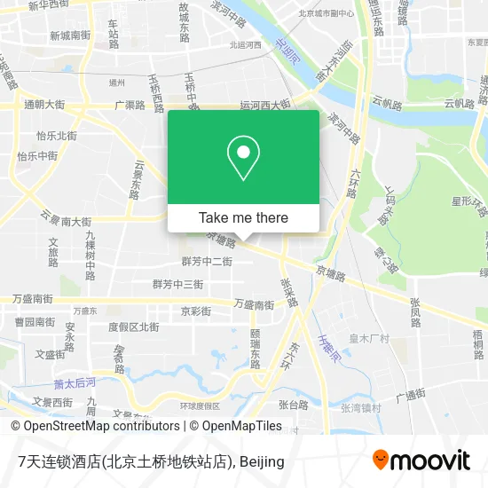 7天连锁酒店(北京土桥地铁站店) map