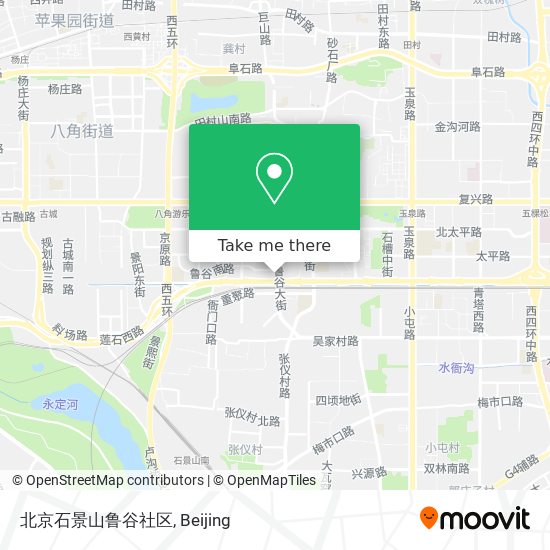 北京石景山鲁谷社区 map