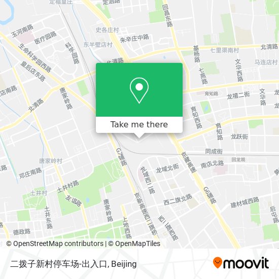 二拨子新村停车场-出入口 map