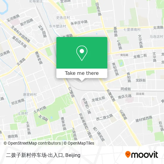 二拨子新村停车场-出入口 map