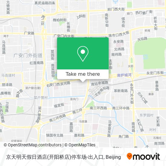 京天明天假日酒店(开阳桥店)停车场-出入口 map