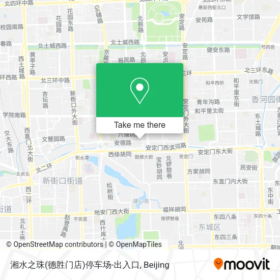 湘水之珠(德胜门店)停车场-出入口 map