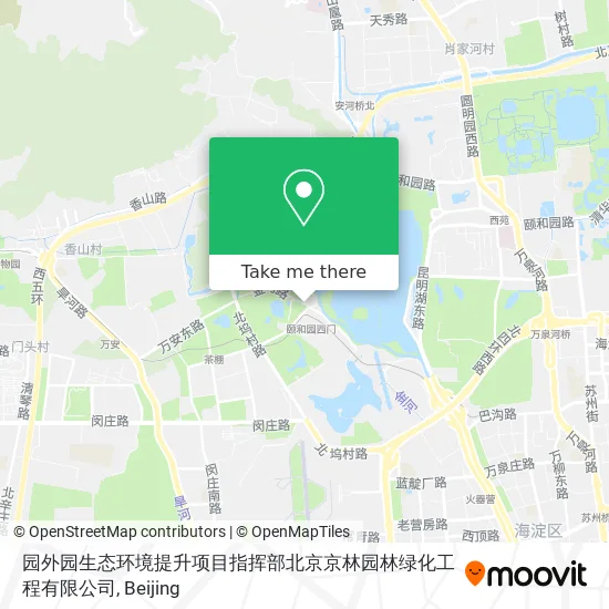 园外园生态环境提升项目指挥部北京京林园林绿化工程有限公司 map