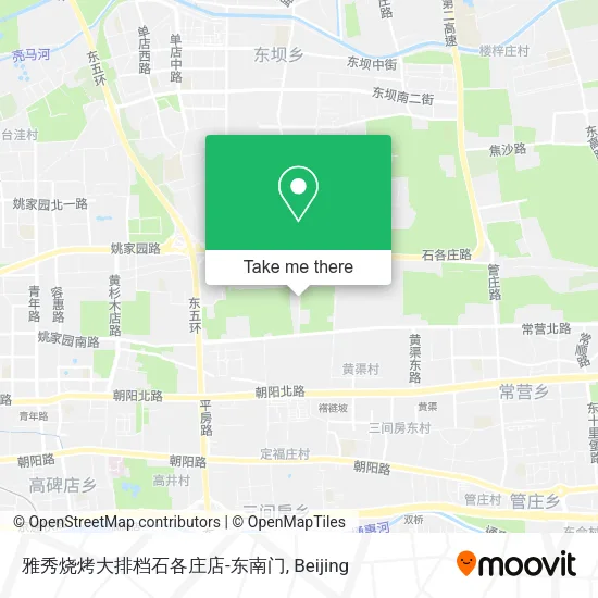 雅秀烧烤大排档石各庄店-东南门 map